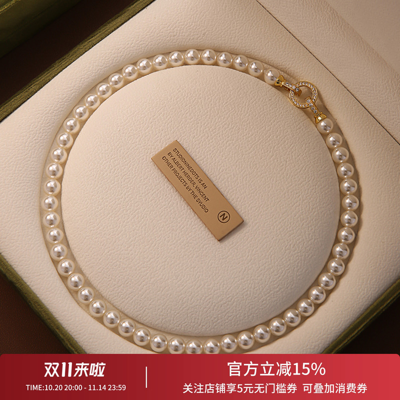 饰悟施家珍珠项链轻奢高级感