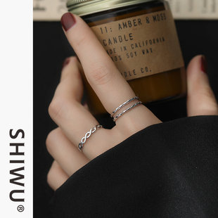 轻奢开口食指小众设计 日式 银戒指 个性 饰悟银饰925纯银戒指女时尚