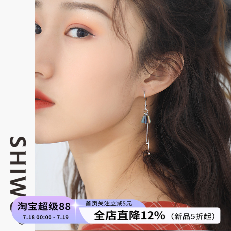 饰悟银饰银耳钩款流苏女森系超仙