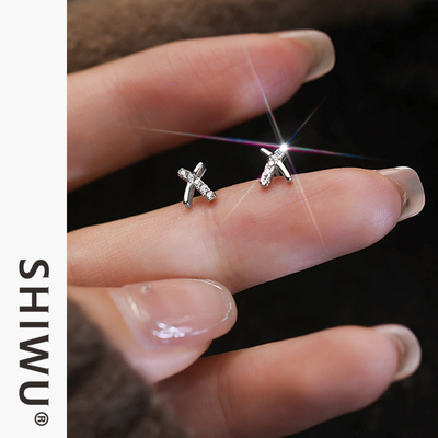 饰悟锆石新款潮女小巧精致耳钉