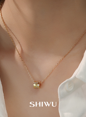 蜂巢小蛮腰路路通转运锁骨项链