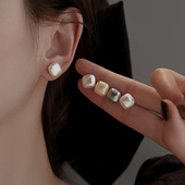 简约方糖耳钉纯银耳环2026新款 高级感多色可选气质小众耳饰女 爆款