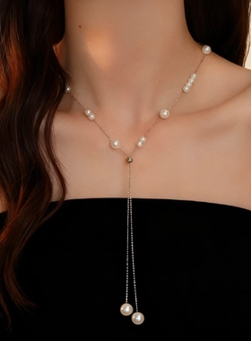 颈间银河可抽拉满天星项链毛衣链