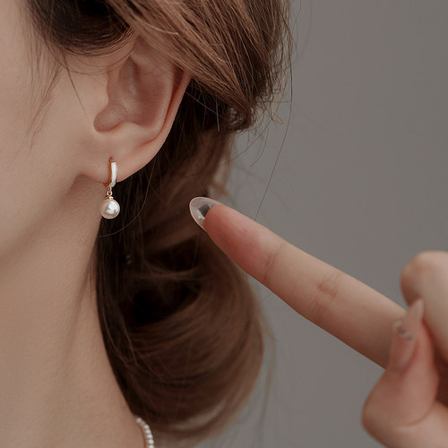 饰悟925纯银女珍珠耳环