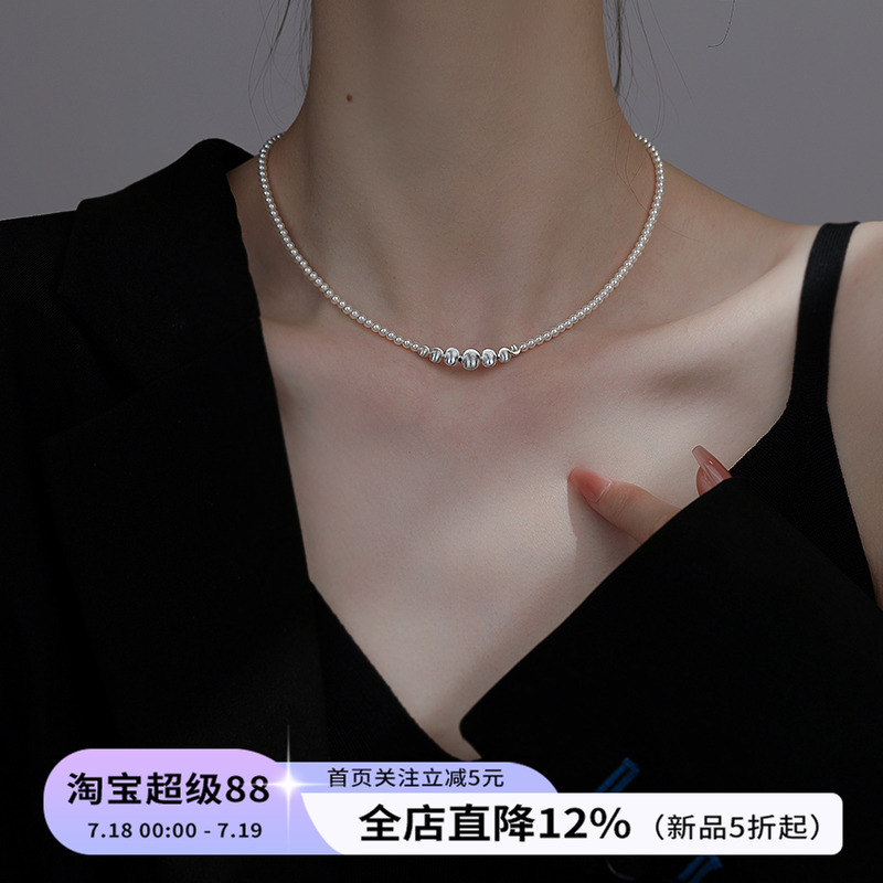 饰悟银饰s925银拉丝猫眼石女