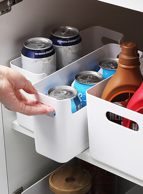 白色现代简约桌面无盖凹型收纳盒储藏室浴室面膜化妆品货架储物盒