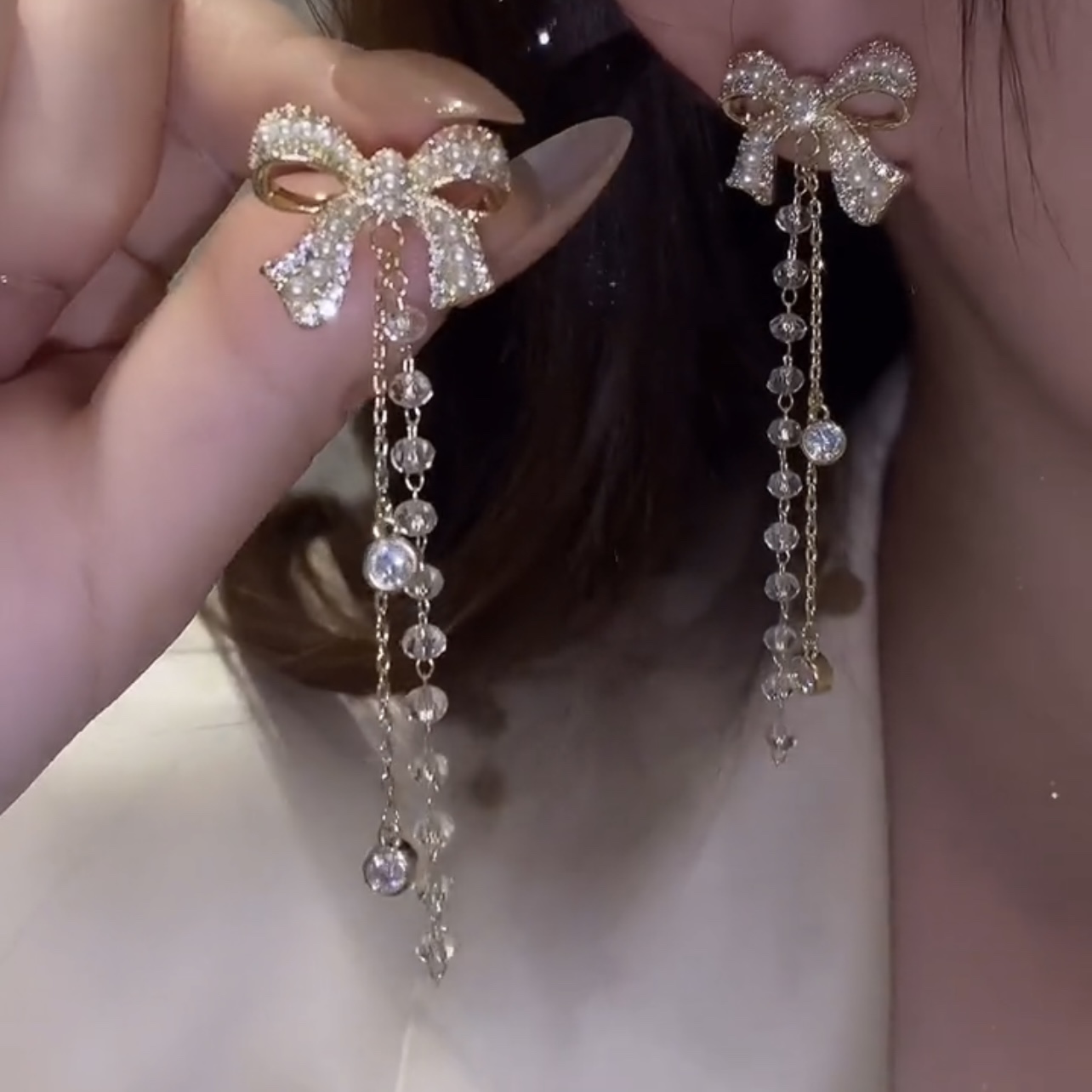 修饰脸型耳环修饰脸型长款耳饰