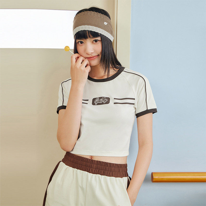 361运动T恤女2026夏季新款超短款冰感棒球服紧身啦啦队服运动短袖