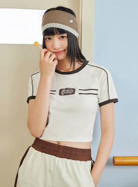 361运动T恤女2026夏季新款超短款冰感棒球服紧身啦啦队服运动短袖