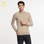 Áo len cashmere mới tinh khiết áo len cashmere nam cổ tròn áo len áo len màu rắn đáy kinh doanh áo sơ mi - Áo len Cashmere áo gile nam