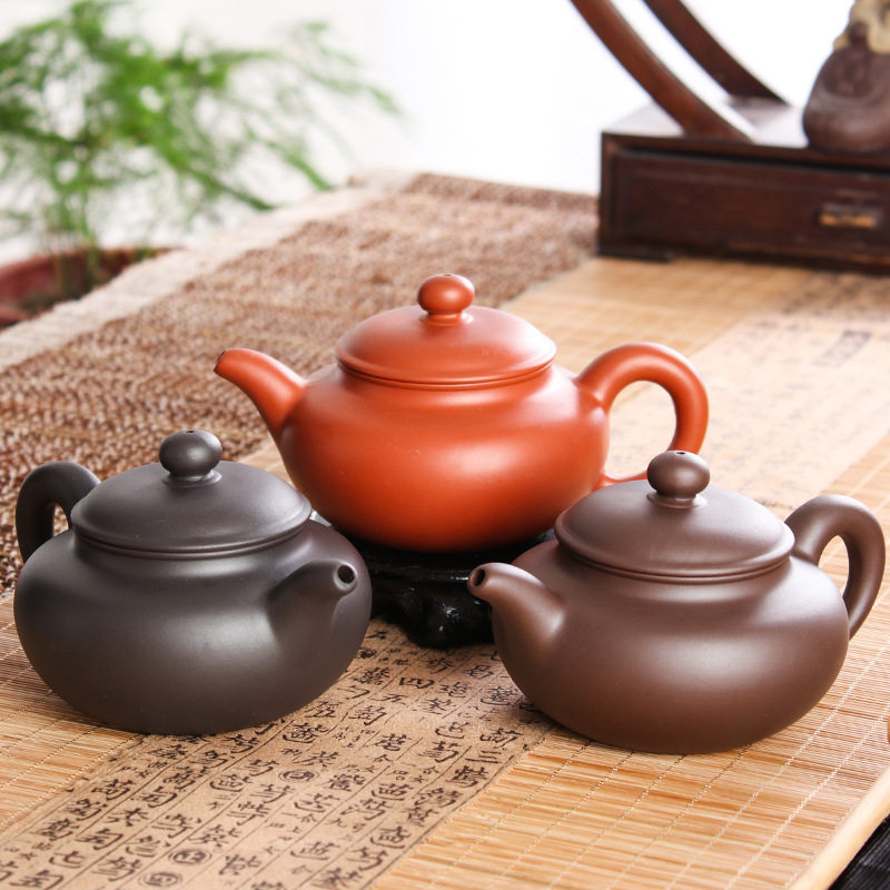 纸沙壶紫砂手工茶壶泡茶壶陶瓷茶具套装花茶壶黑色红色24款