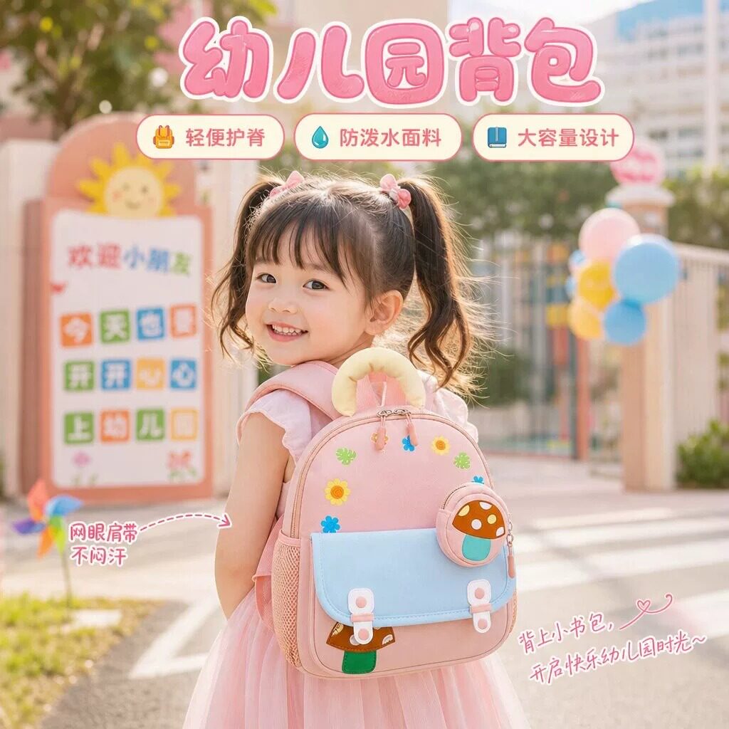 幼儿园可爱卡通潮流小包包时尚洋派轻便减负书包儿童休闲双肩包