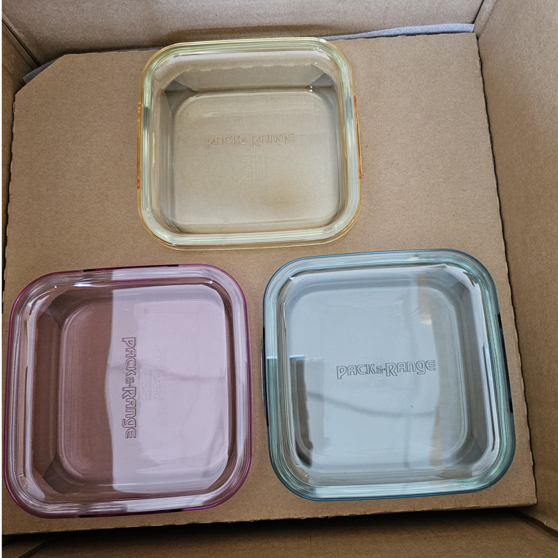 iwaki怡万家耐热玻璃保鲜盒家用微波炉碗冰箱保存盒800ml不密封