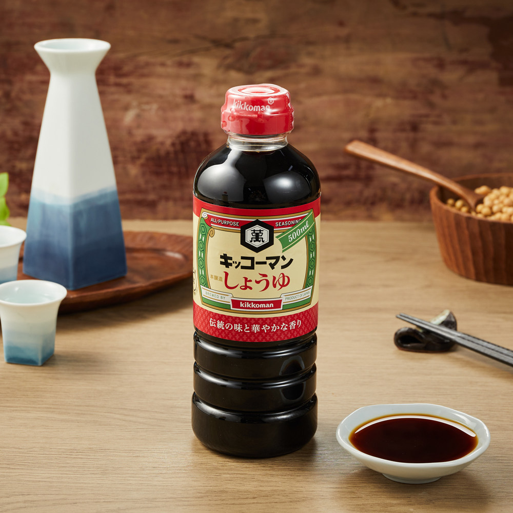 万字日本龟甲万浓口淡口甜口酱油 酿造烹调佐餐用500ml寿喜烧进口