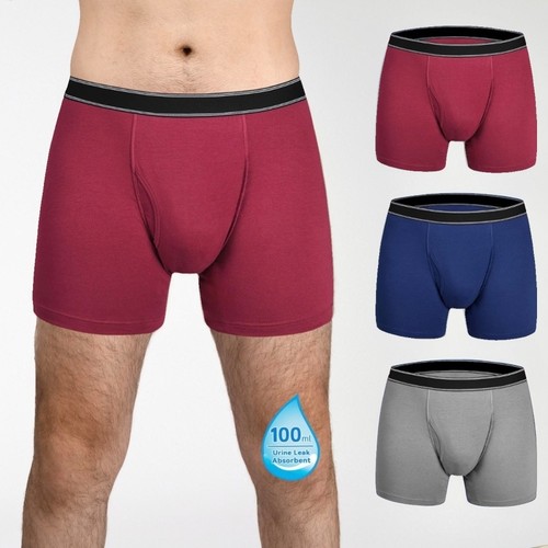 日本原单防漏尿失禁内裤男老人尿不湿 反复清洗男士隔漏裤平角裤