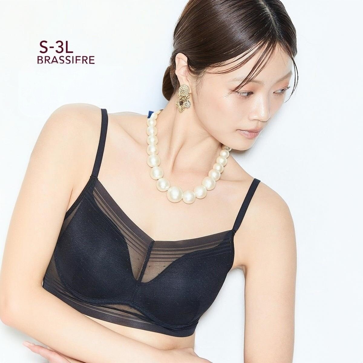 日本单轻奢网纱抹胸文胸无钢圈透气薄款防走光收副乳无痕女士内衣