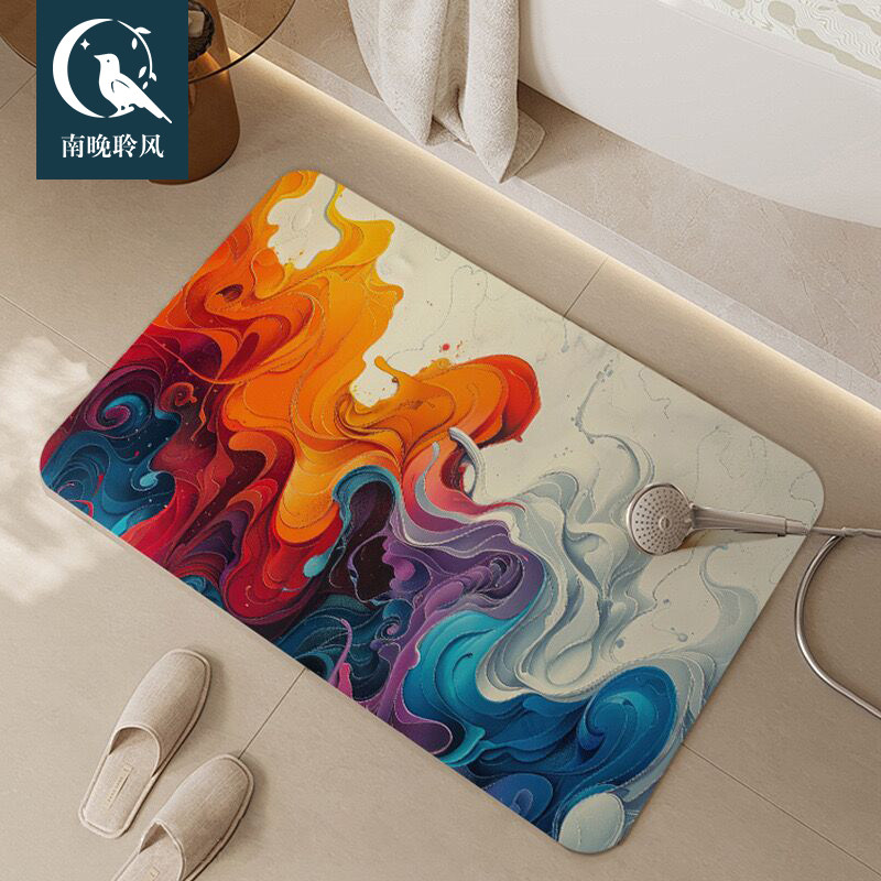 轻奢浴室地垫家用厕所脚垫门口进门垫子地毯洗手间速干吸水防滑垫