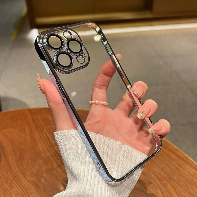 适用苹果14promax手机壳16女士2025新款Pro自带一体防尘网13镜头膜iphone15男款套11专用简约简单大气高级12p