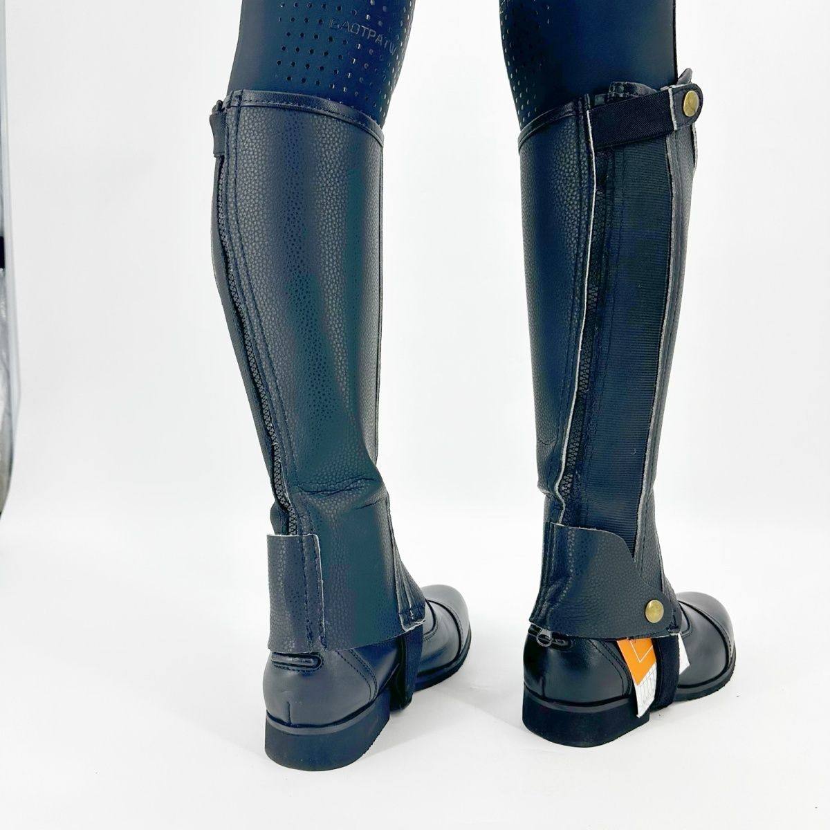 马术用品马术护腿 质感超牛皮骑马护腿 男女款骑士脚套恰卜斯