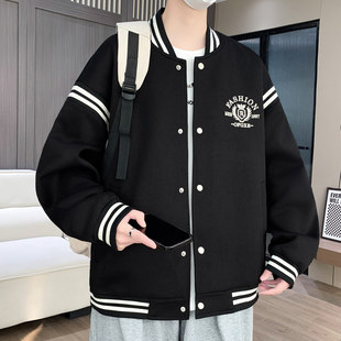 春秋棒球服外套男学院风青少年潮牌运动服夹克帅气初中生薄款上衣