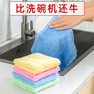 油利除洗碗巾木纤维洗碗布不沾油抹布厨房专用吸水易清洗家用正品
