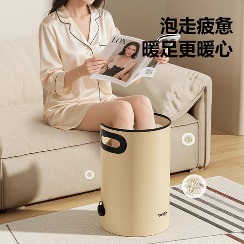 折叠泡脚桶过小腿高深过膝家用保温足浴桶女士养生泡脚袋洗脚桶