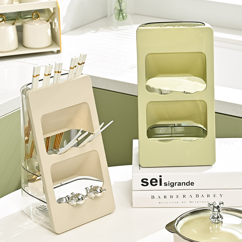 筷子收纳盒家用厨房台面多层分格