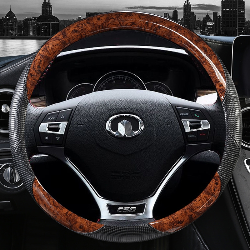 长城魏派WEY方向盘套真皮摩卡VV7s VV5sP8vv6汽车改装碳纤把套