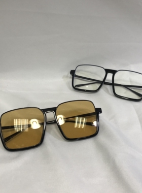 ND 下半框眼镜框女防蓝光网红复古超大框黑框眼镜大圆脸素颜神器