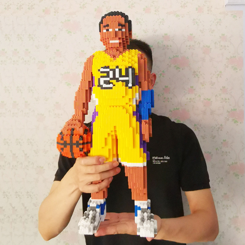 科比乐积木高拼装小颗粒NBA篮球星人物成人立体拼图玩具男生礼物