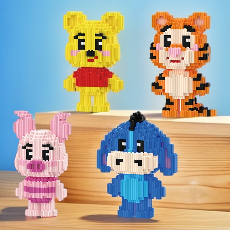 小熊维尼乐积木高拼装跳跳虎微小颗粒迪士尼3d拼图玩具儿童男女孩,玩具/童车/益智/积木/模型,普通塑料积木,淘宝优惠券,粉丝福利购,淘宝优惠卷