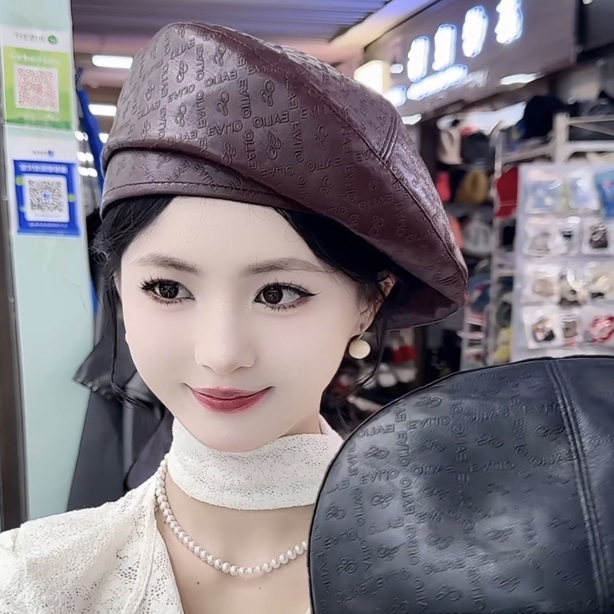2025新款帽子女士春秋款贝雷帽女画家帽显脸小蓓蕾帽