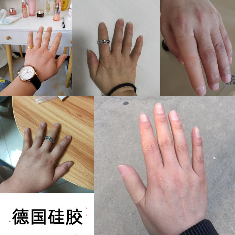 防护进口硅胶手指假肢美容手套仿真脚趾套美甲半指残疾人逼真义肢