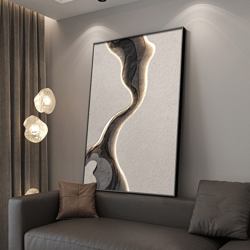抽象画客厅装饰画轻奢高级感大气沙发背景墙挂画现代简约玄关壁画,家居饰品,油画,淘宝优惠券,粉丝福利购,淘宝优惠卷