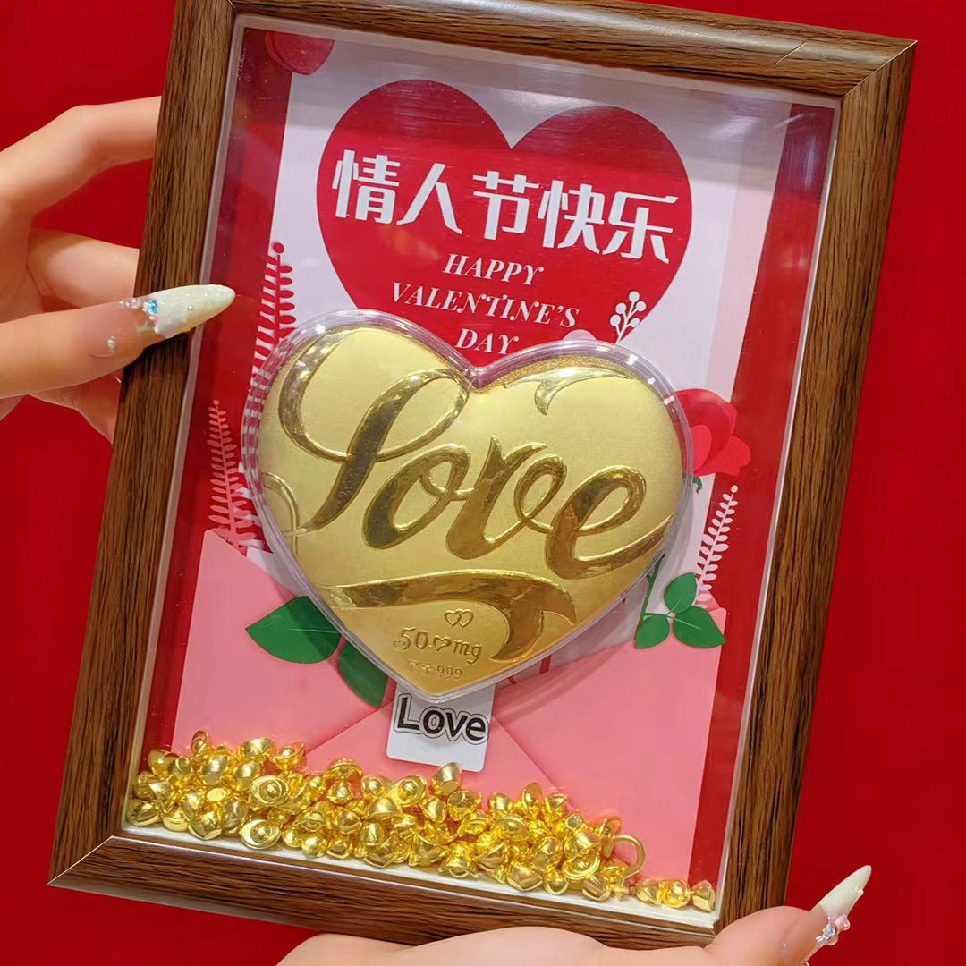 国潮醒狮舞狮足金999浮雕装饰画图片