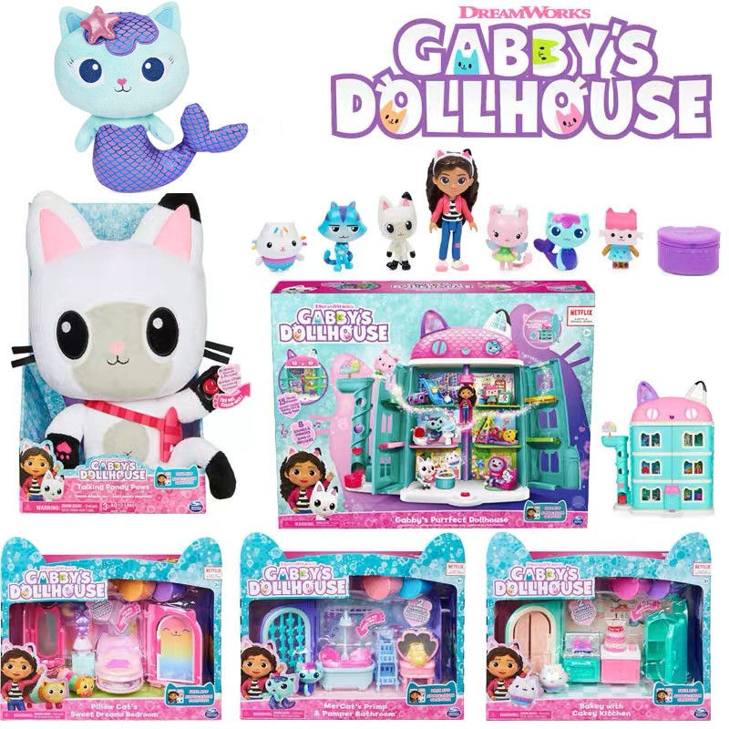 美国Gabby's Dollhouse盖比的娃娃屋手办玩具人偶梦工厂大房子