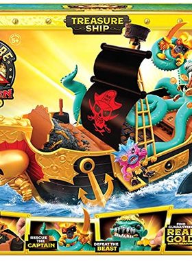 TREASURE X海盗船黄金宝藏沉船海盗海怪鲨鱼gold盲盒骷髅人偶玩具