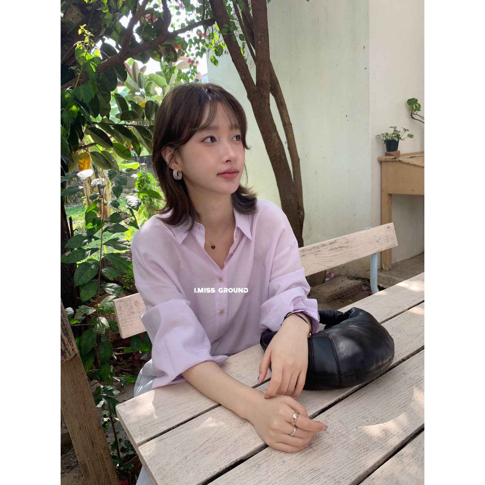 IMISS韩标!重磅多色夏装韩版天丝质感百搭宽松长袖衬衫女士Z60657