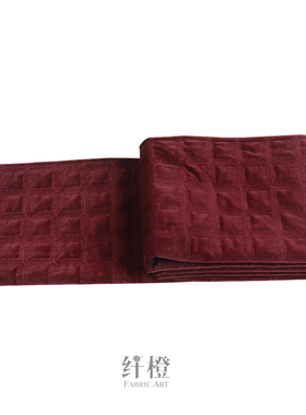 样板房间展厅现代简约轻奢华新中法欧式红色绒毛绗缝床尾盖搭巾毯