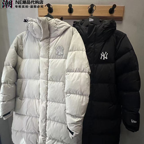 New Era纽亦华2025冬新长款连帽羽绒服男女外套14726671 14726672