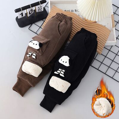 儿童棉裤一条过冬宝宝冬季男童宝宝可开档超厚女童三层加厚外穿