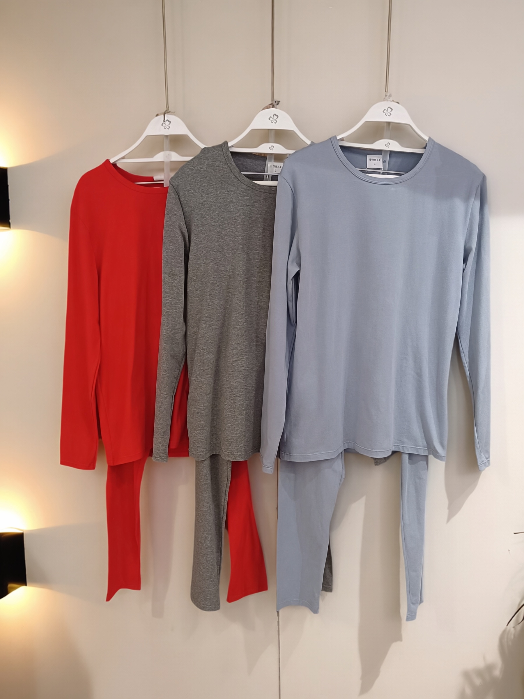 都市丽人男士秋衣FWH1C9圆领长袖长裤保暖内衣纯套装棉质家居服