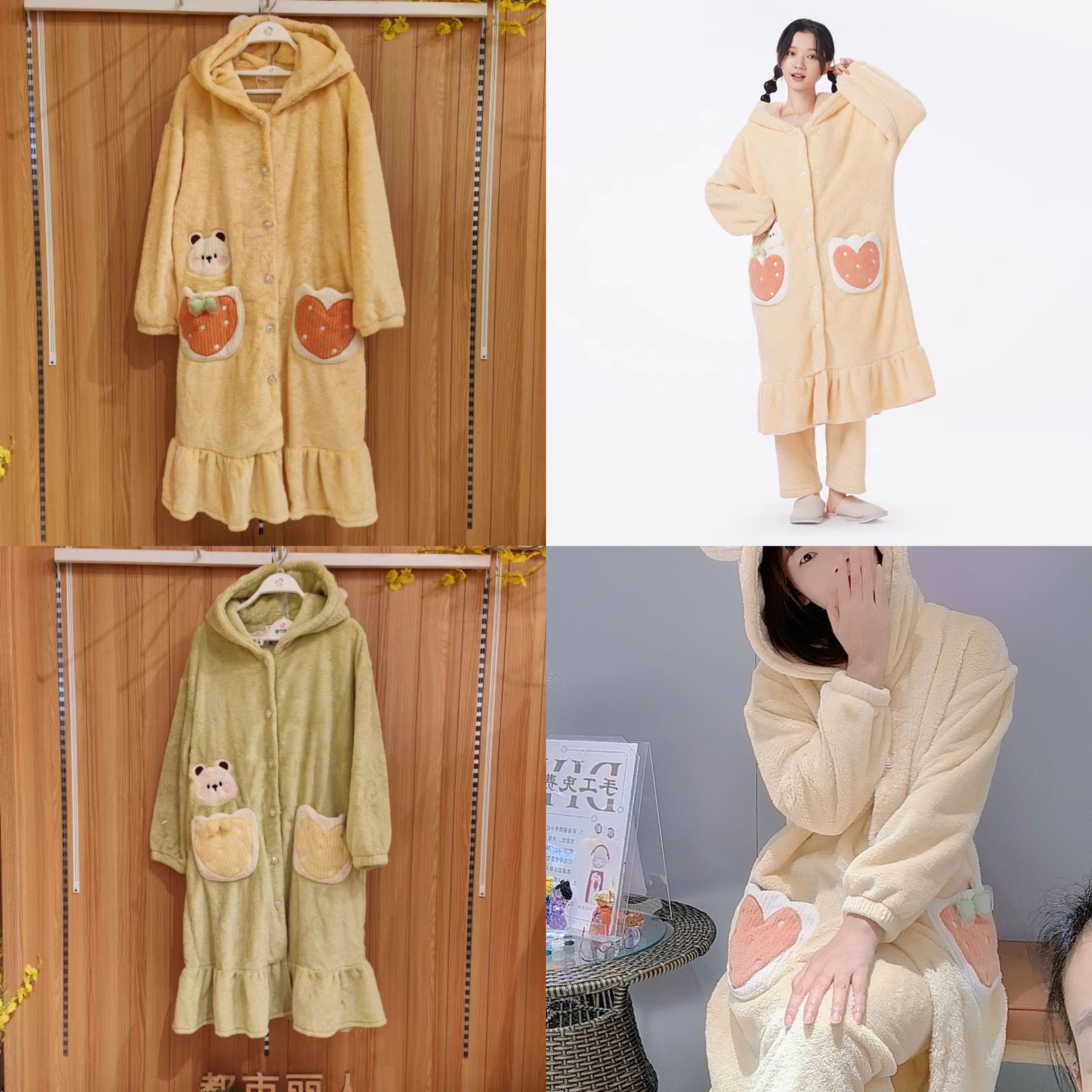 可爱珊瑚绒家居服都市丽人女士