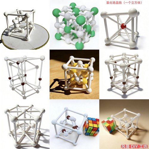 金刚石 氟化钙 晶胞六方硫化锌二氧化硅钙钛矿球棍 一体成型牢固
