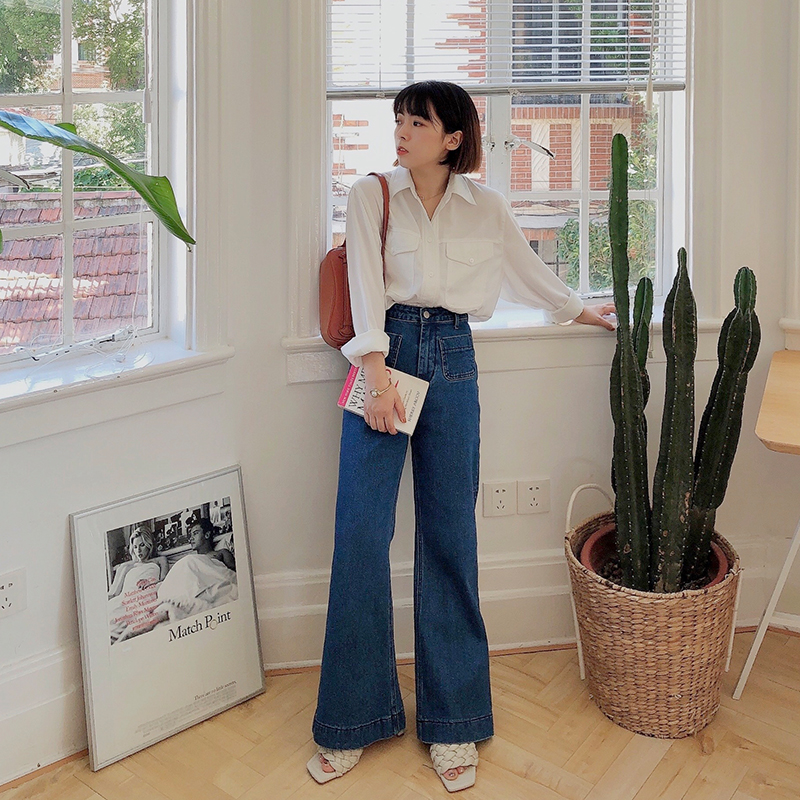 知更鸟自制超柔软姐姐显高牛仔裤