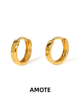 AMOTE《素圈》经典极简耳扣S925银耳圈简约百搭个性高级感耳环女
