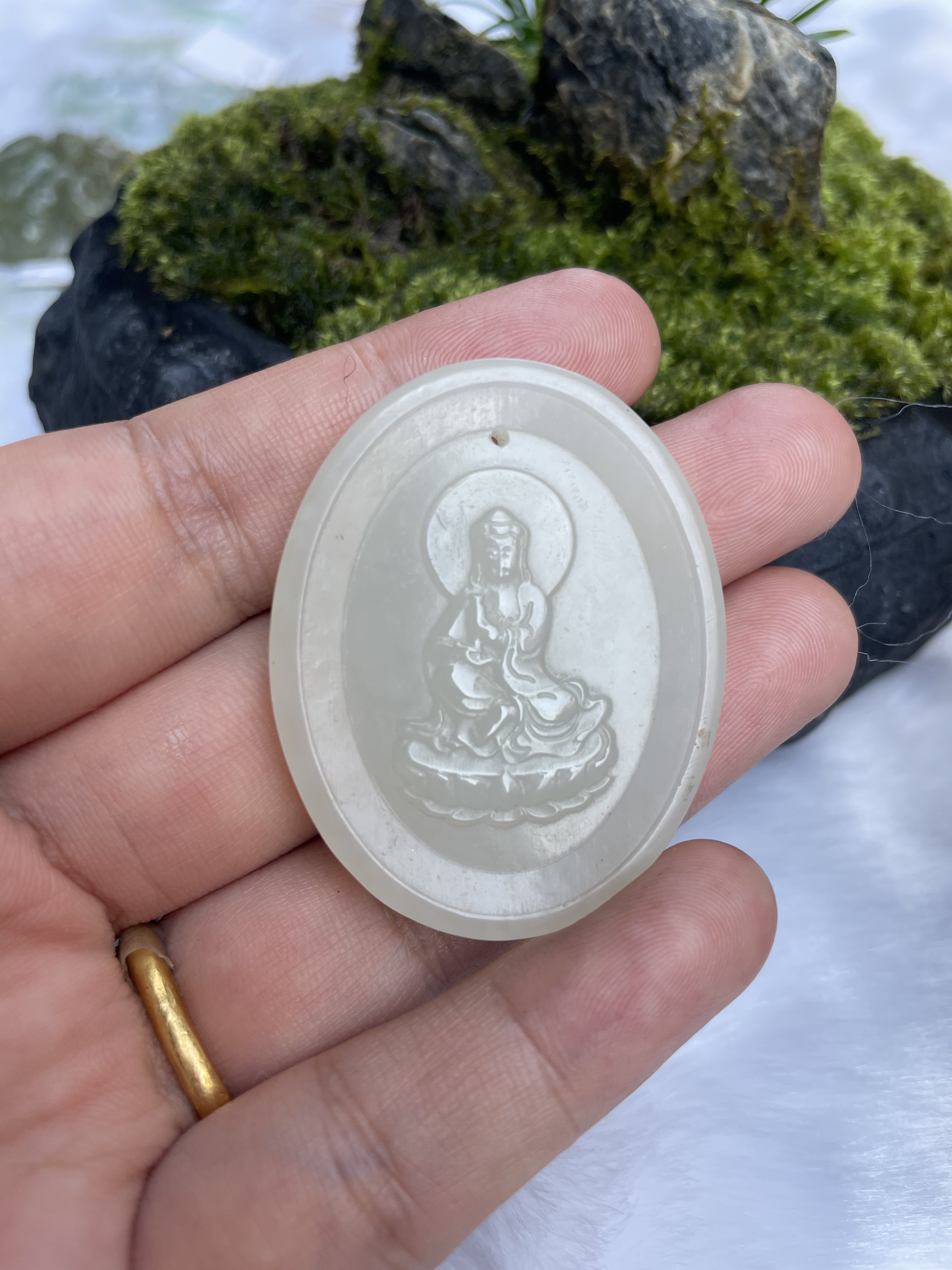 天然真玉新款观音吊坠玉坠玉牌和颈饰