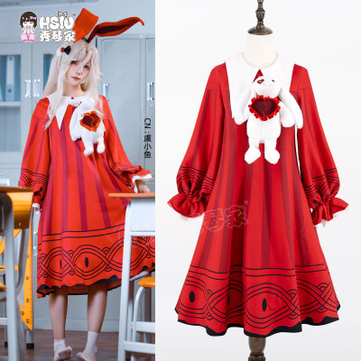 秀琴家 蛋仔派对 桃乐丝cos服装 全套含耳朵 儿童 二次元游戏女装