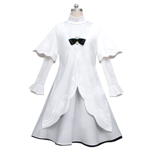 秀琴家 维尔汀幼年cos服装重返未来1999司辰小维尔汀白色连衣裙子