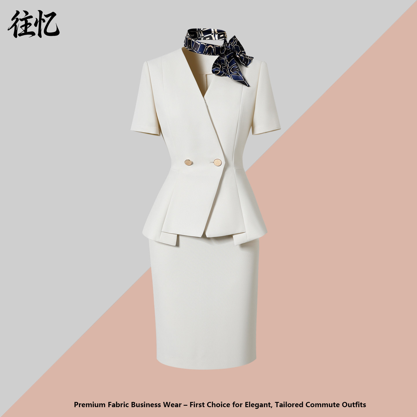 职业套装女夏季短袖西装气质酒店前台接待案场客服美容院工作服OL